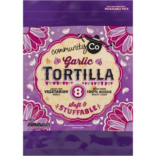 Community Co Garlic Tortilla 8pk