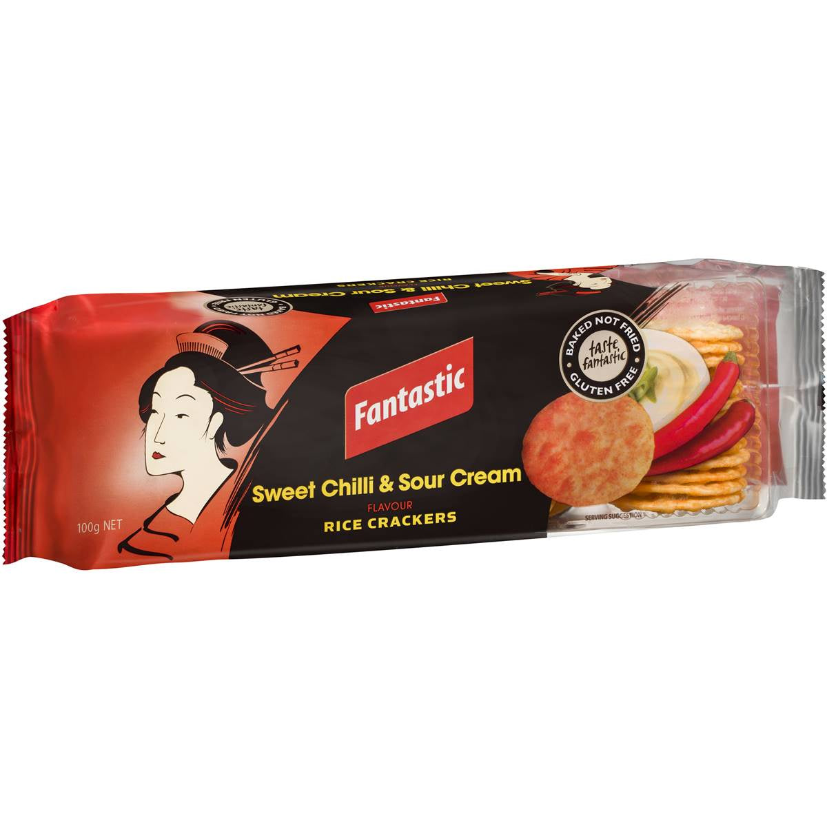 Fantastic Rice Crackers Sweet Chilli & Sour Cream 100g