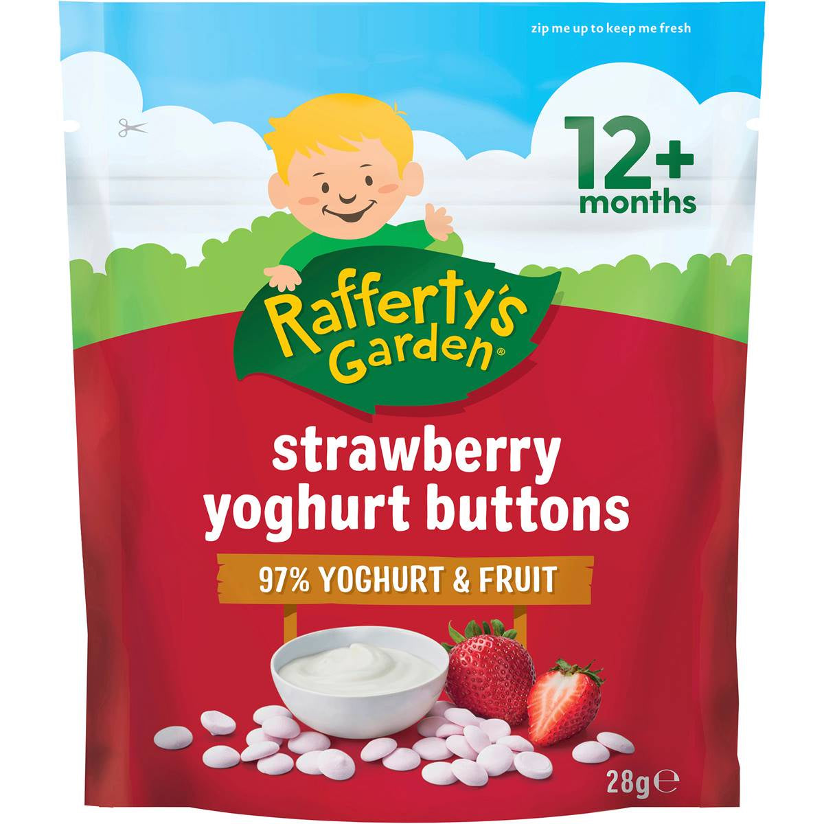 Rafferty's Garden Yoghurt Buttons Strawberry 1Y 28g