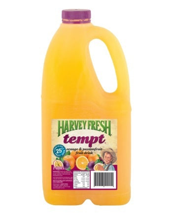 Harvey Fresh Tempt Orange & Passionfruit 2L