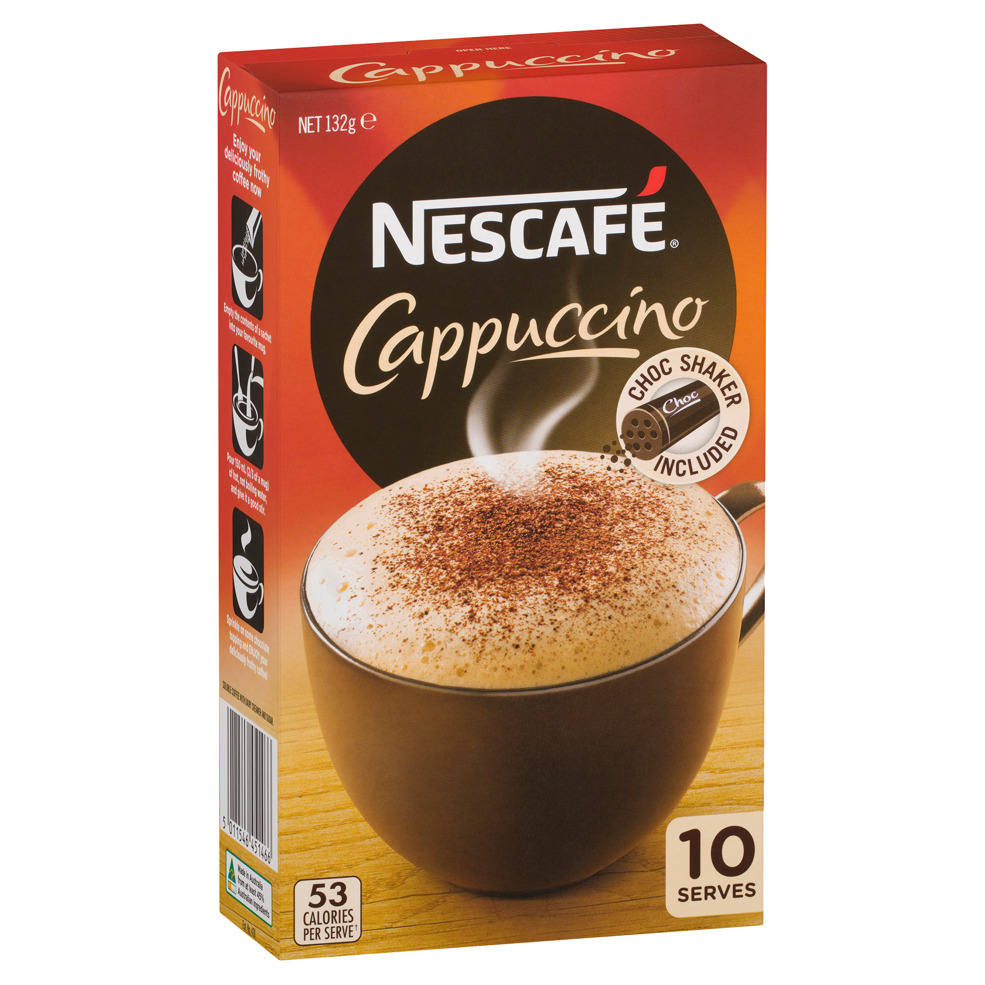 Nescafe Coffee Mixer Sachets Cappuccino 10pk