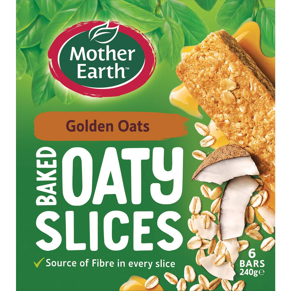 Mother Earth Baked Oaty Slices Golden Oats 240g