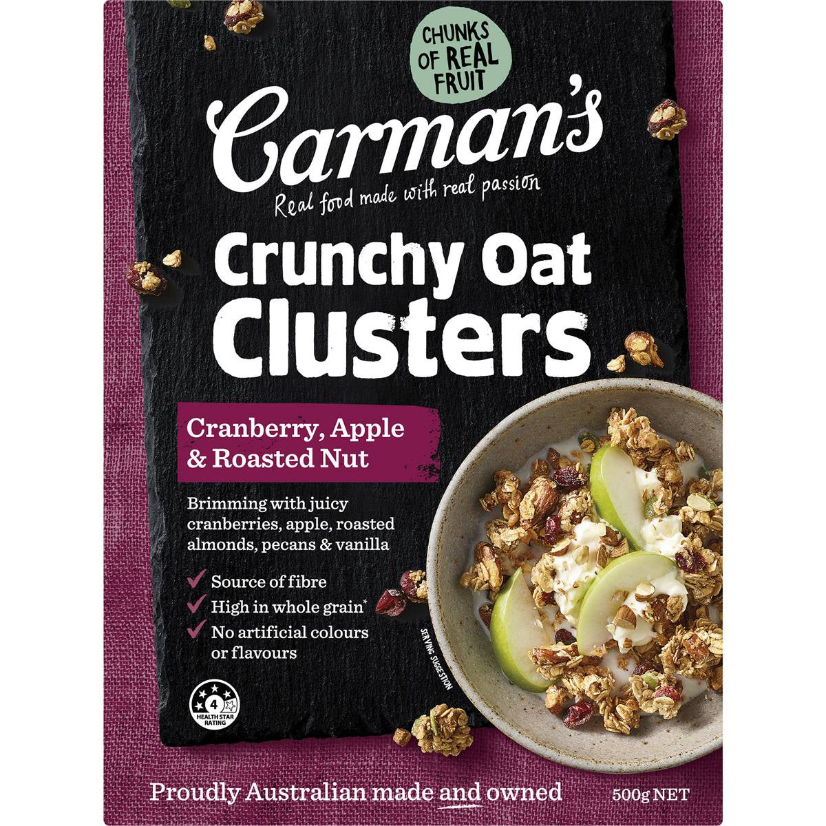 Carman's Crunchy Clusters Cranberry Apple & Roasted Nut 450g