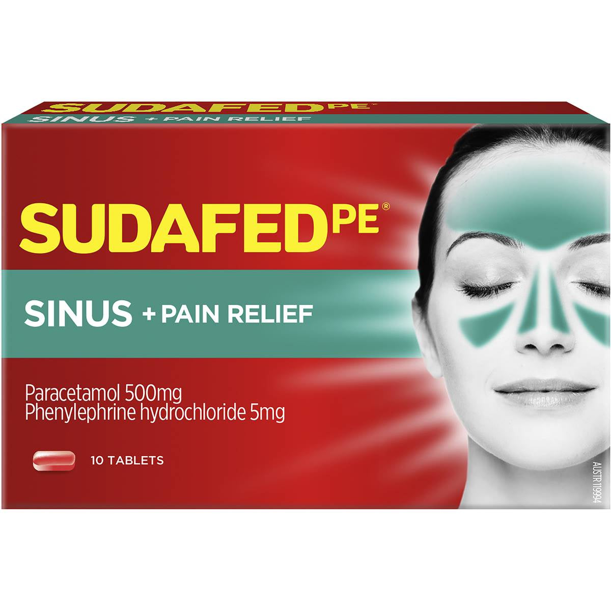 Sudafed PE Sinus & Pain Relief 10pk