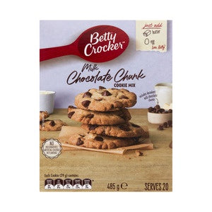 Betty Crocker Milk Choc Cookie Mix 485g