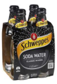 Schweppes Soda Water 300mL 4pk