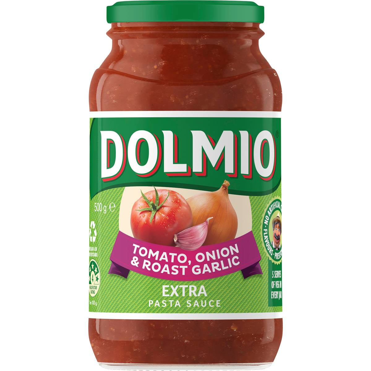 Dolmio Extra Tomato Onion & Roast Garlic Pasta Sauce 500g