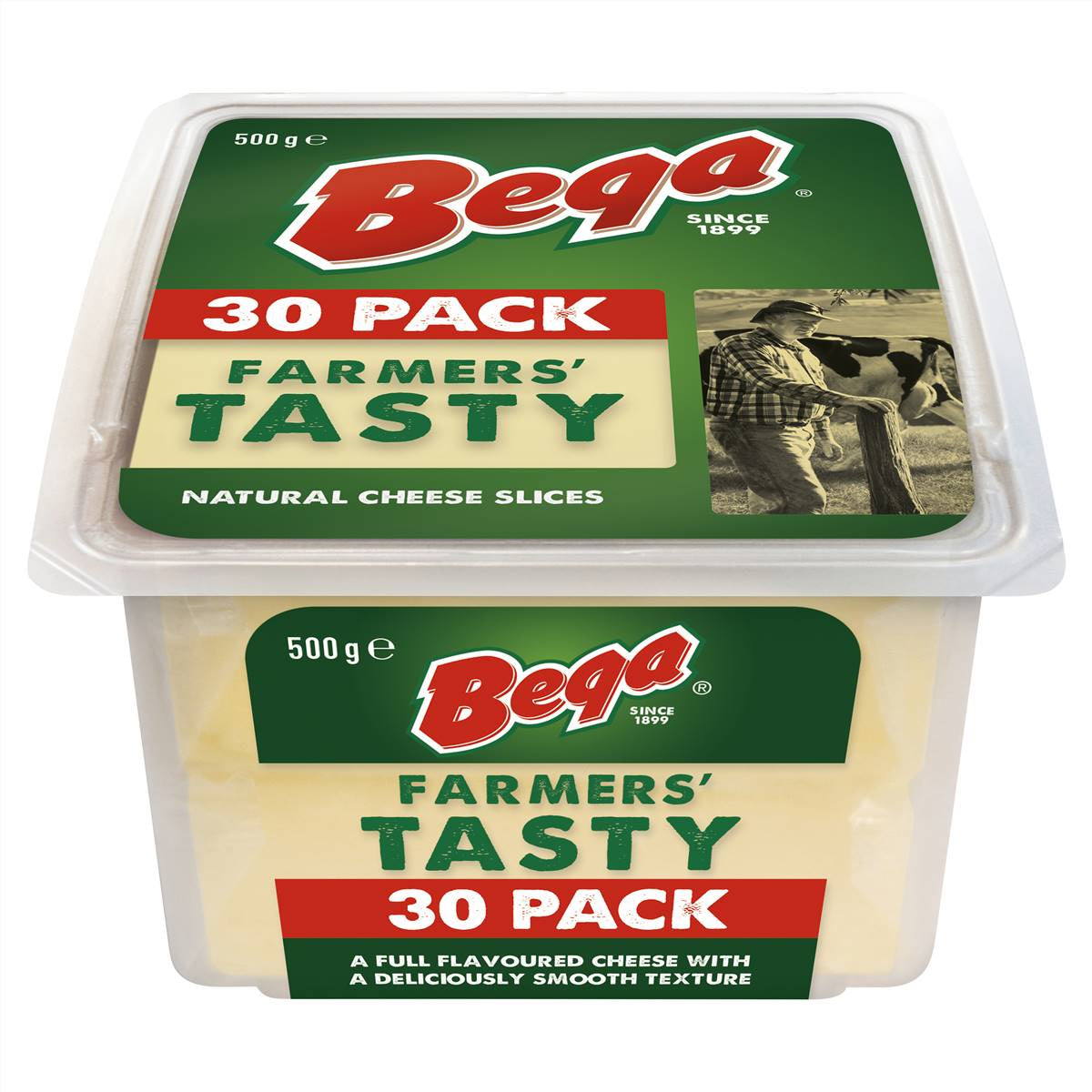 Bega Cheese Slice  Farmers' Tasty 30pk 500g