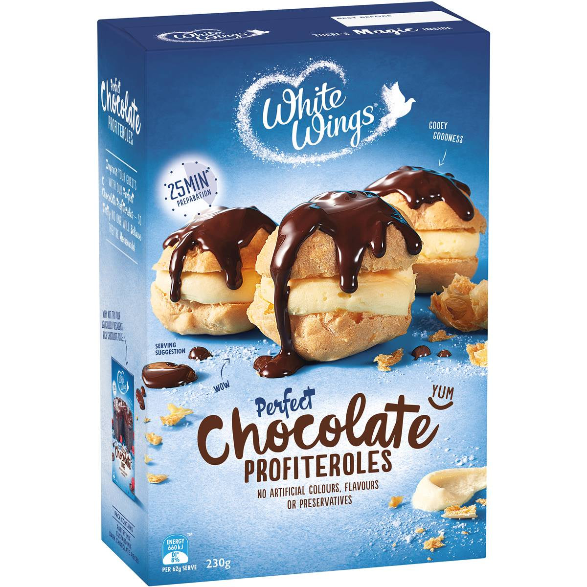 White Wings Chocolate Profiteroles 230g