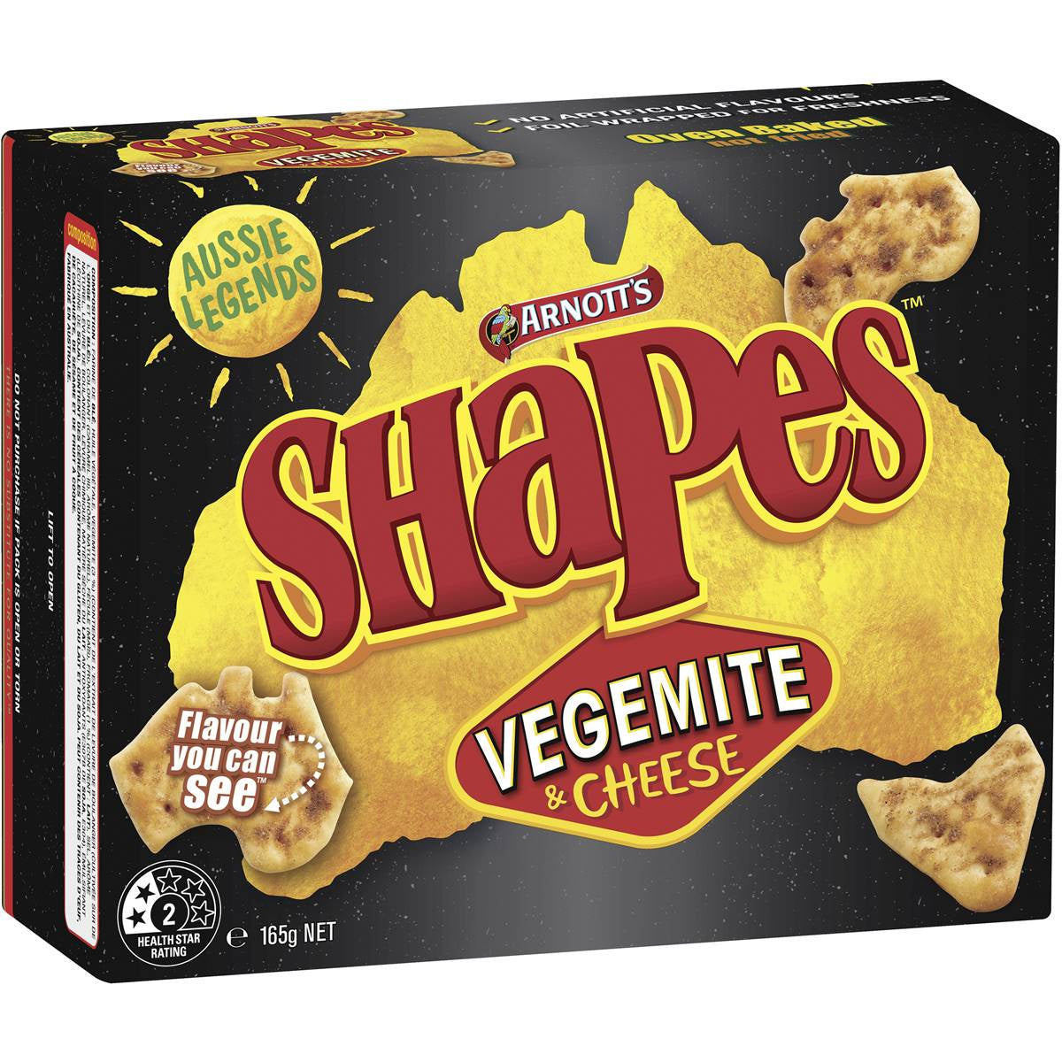 Arnott's Shapes Biscuits Vegemite 175g