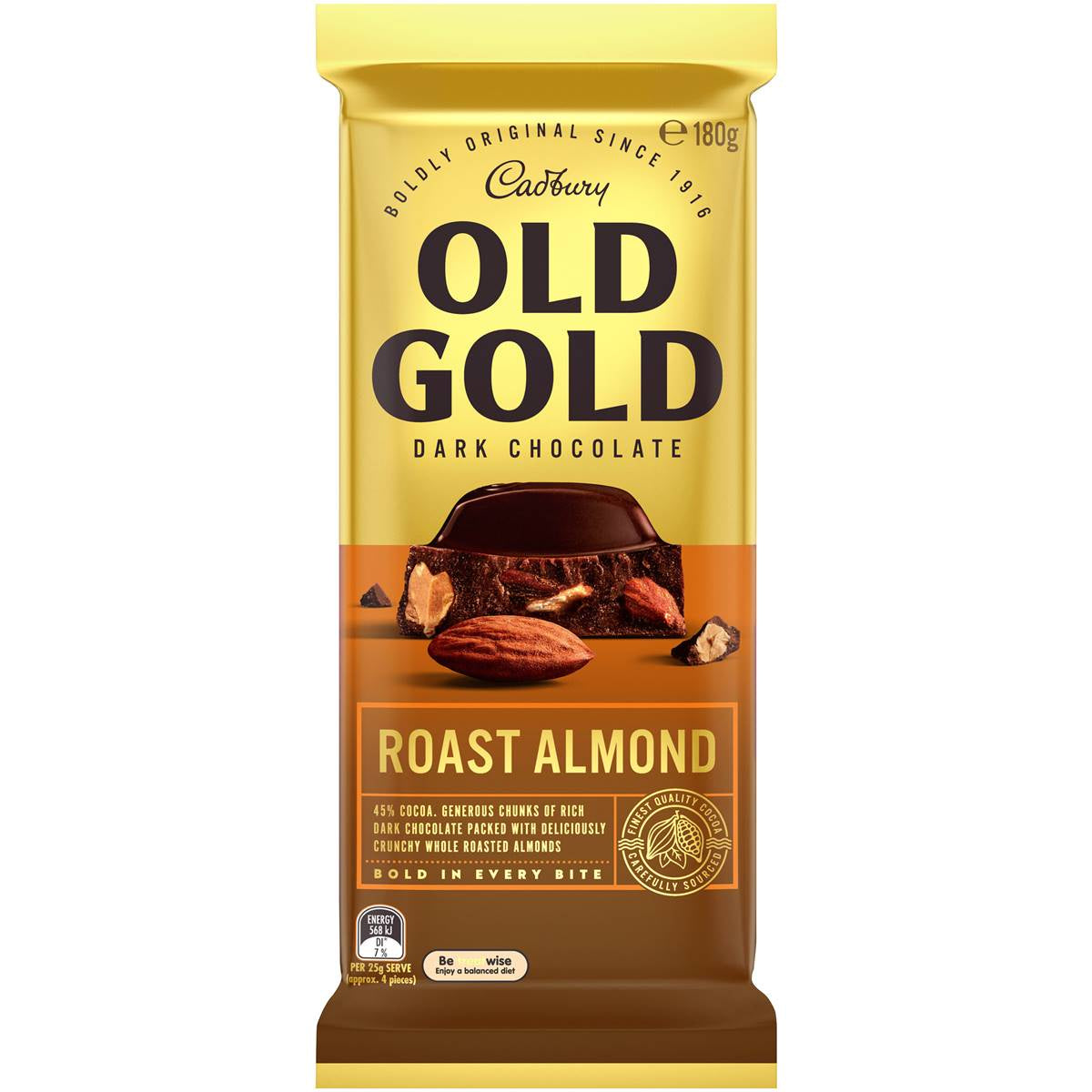 Cadbury Old Gold Dark Chocolate Roast Almond 180g