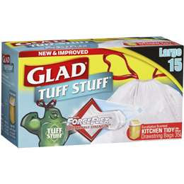 Glad Tuff Stuff Kitchen Tidy Bags Large 35L 15pk