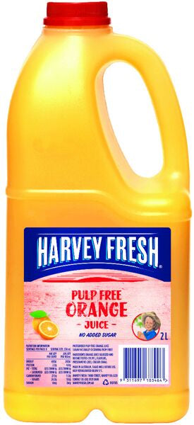 Harvey Fresh 100% Orange Juice 2L