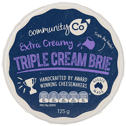 Community Co Triple Cream Brie Cheese 125g