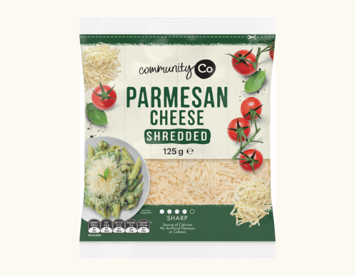 Community Co Parmesan Cheese Shredded 125g