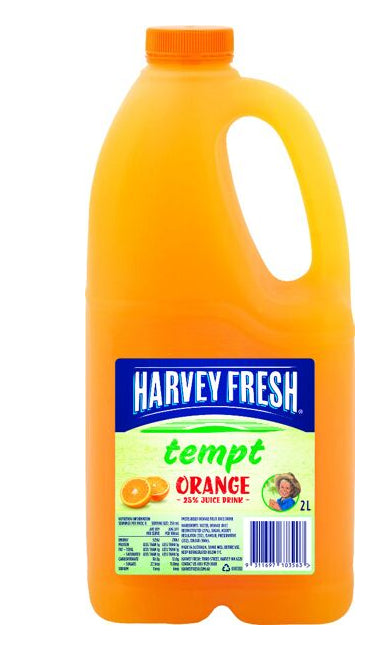 Harvey Fresh Tempt Orange 2L