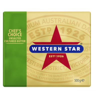 Western Star Chef's Choice Unsalted  Butter Block 500g