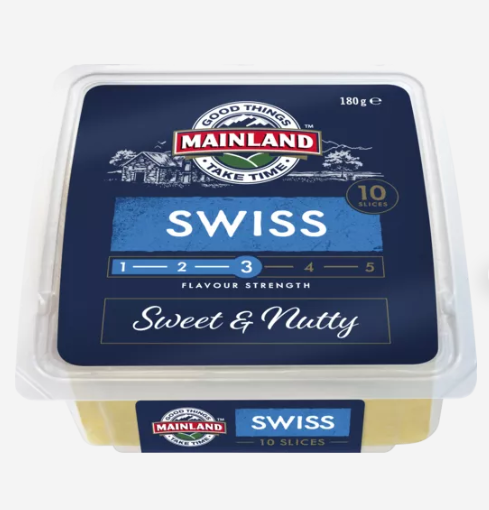 Mainland Swiss Natural Cheese Slices 180g