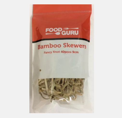 Food Guru Bamboo Skewer Knot 9cm 40pk