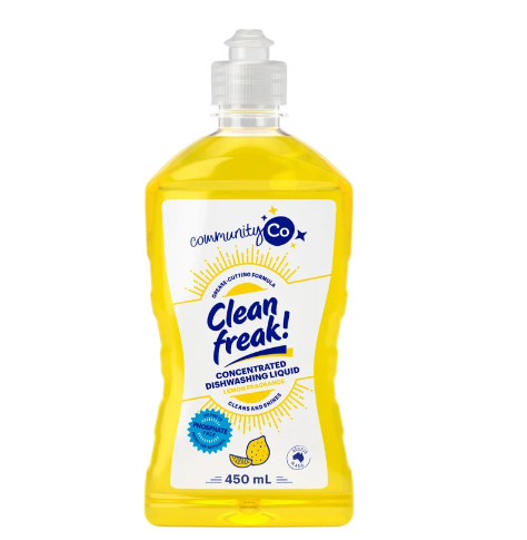 Community Co Clean Freak Dishwashing Liquid Lemon 450mL