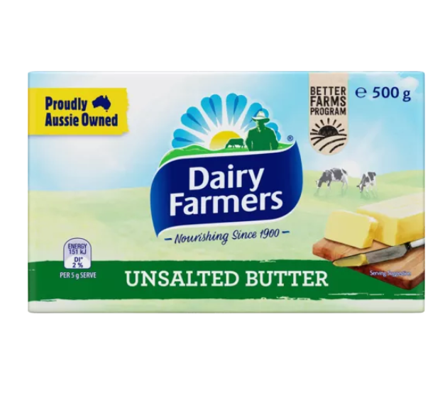 Dairy Farmers Unsalted Butter 500g