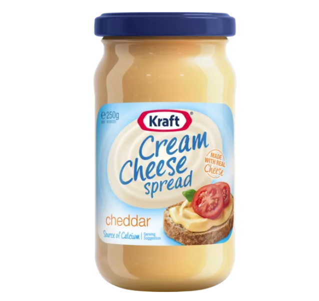 Kraft Cream Cheese Spread Cheddar 250g