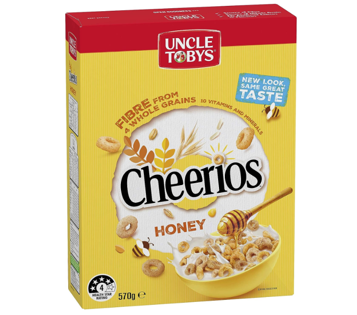 Uncle Toby's Cheerios Honey 520g