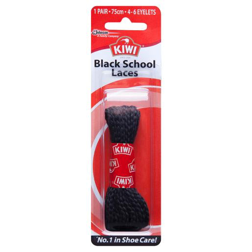 #Kiwi Black School Laces 75cm 1 Pair