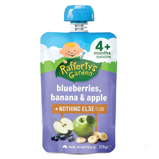 Rafferty's Garden Blueberries Banana & Apple 4M 120g