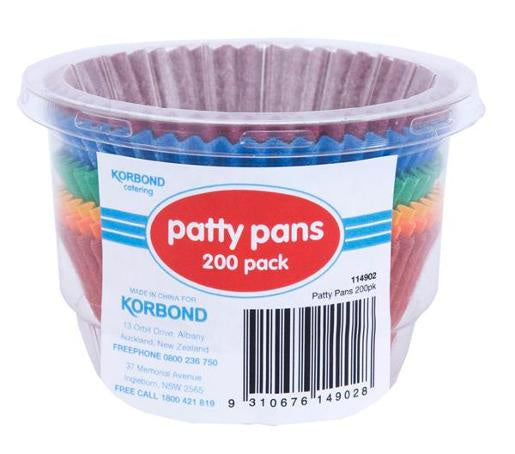 Korbond Catering Patty Pans Assorted 200pk