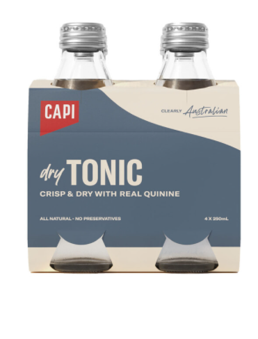 #Capi Dry Tonic Water 250mL 4pk