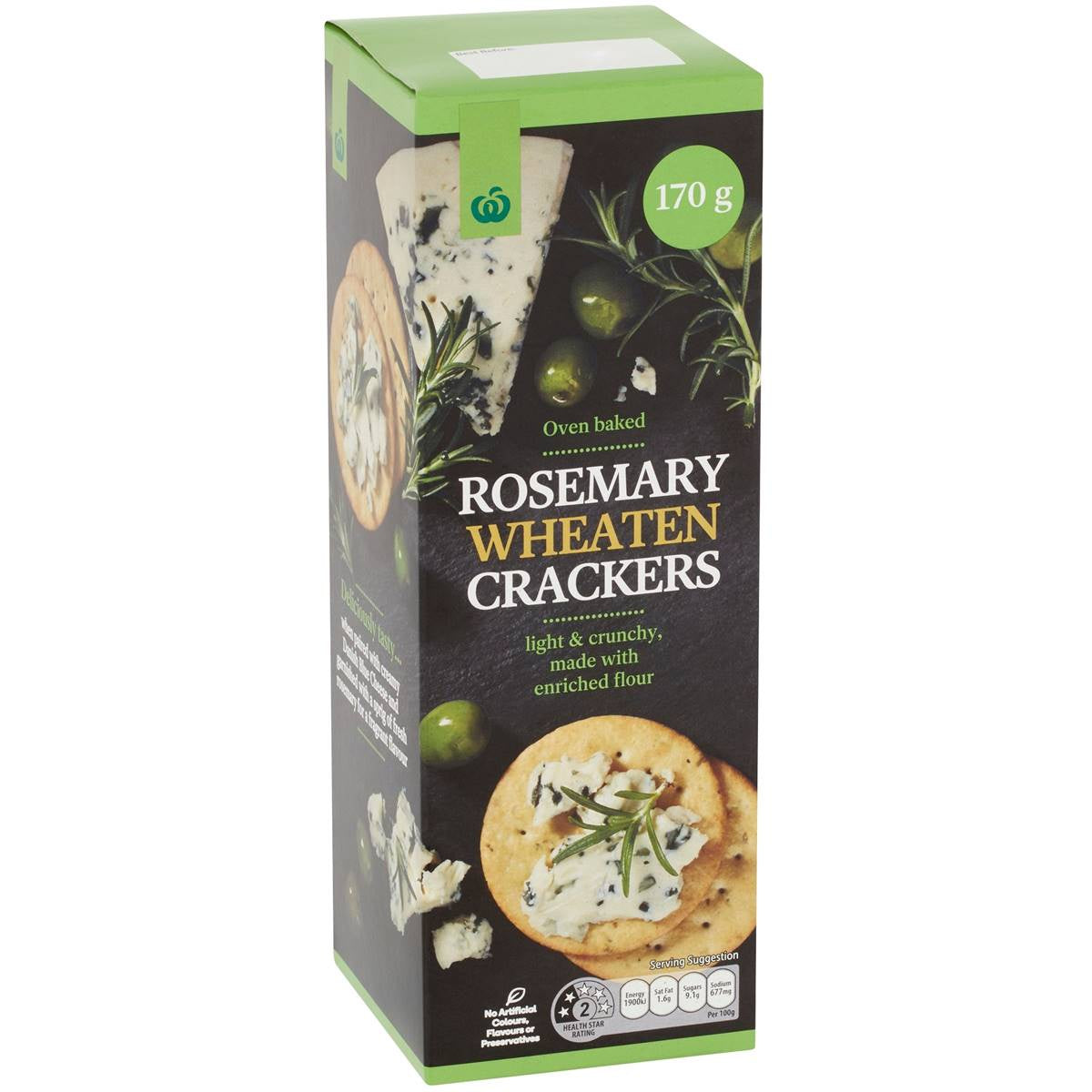 Woolworths Rosemary Wheaten Cracker 170g