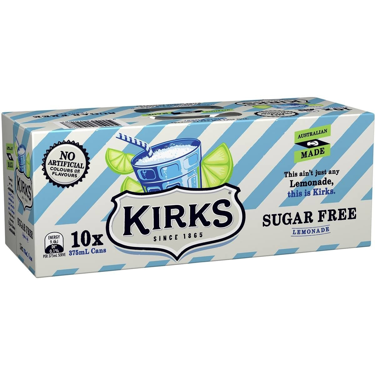 #Kirks Lemonade Sugar Free Cans 375mL 10pk