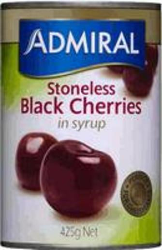 Admiral Black Cherries in Syrup 425g