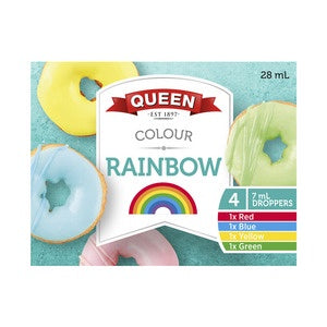 Queen Rainbow Food Colours 28mL 4pk