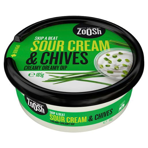 Zoosh Sour Cream & Chives Dip 185g