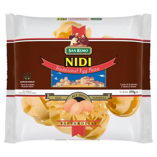 San Remo Pappardelle Nidi Traditional Egg Pasta 375g