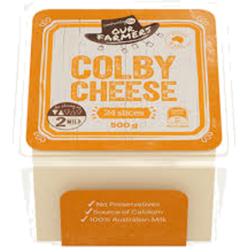 Community Co Cheese Slice Colby 500g