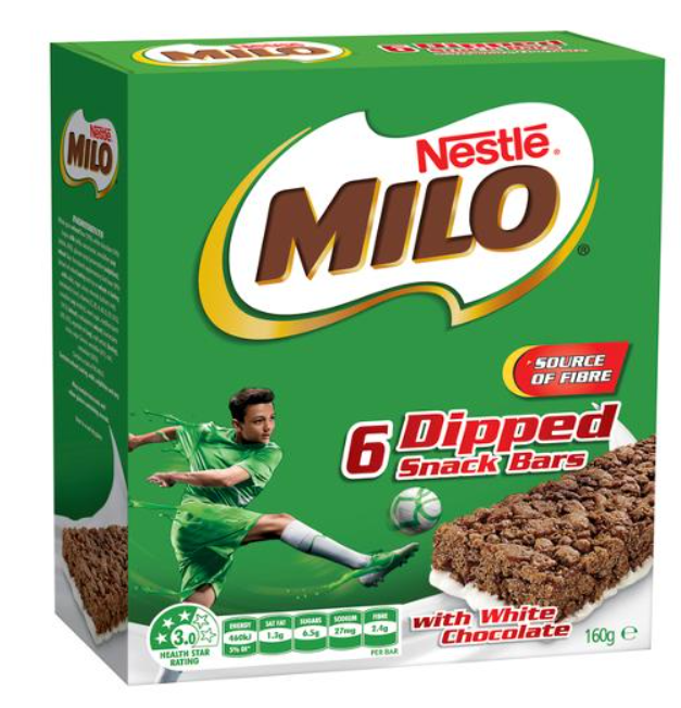 Nestle Milo Snack Bar With Milk 160g 6pk