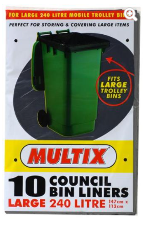 Multix Council Bin Liners Large 240L 10pk