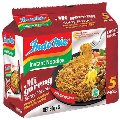 Indomie Mie Goreng Satay Instant Noodles 5pk 400g