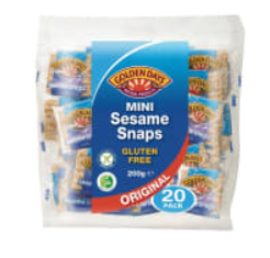 Golden Days Mini Sesame Snaps Gluten Free  200g