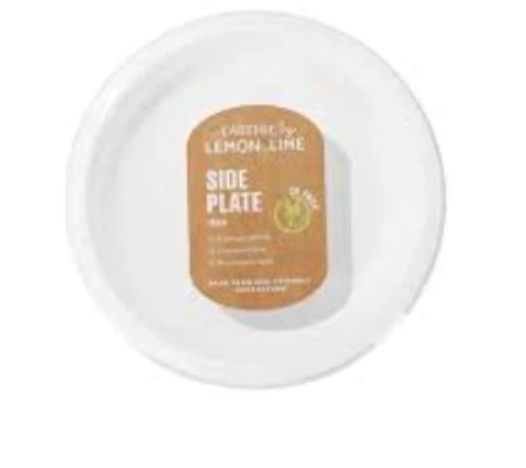 Lemon & Lime Disposable Side Plate White 18cm 30pk